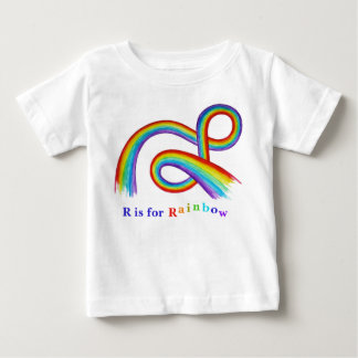 RはレインボーアートワークベビーとキッズTシャツ用 ベビーTシャツ