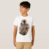Rは赤い辺向きブラウンのざわめき Tシャツ (正面フル)
