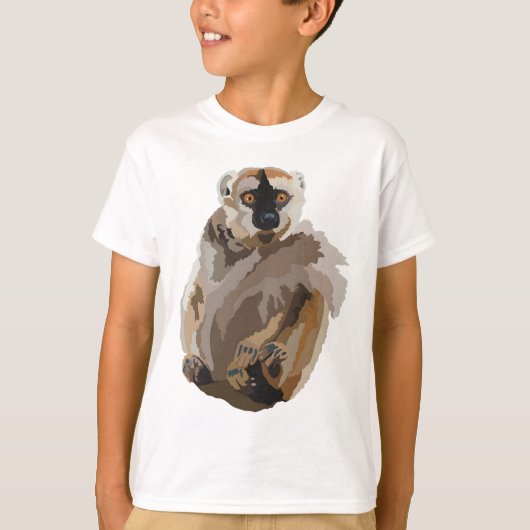 Rは赤い辺向きブラウンのざわめき Tシャツ (正面)