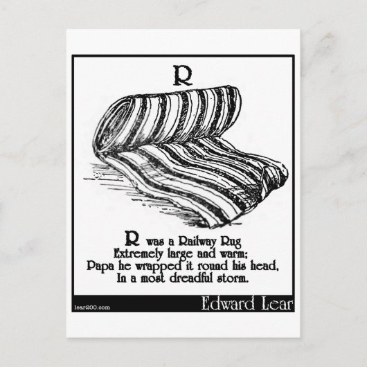 Rは鉄道敷物 ポストカード (正面)