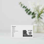 RはRockhoundingのためです 名刺 (スタンド正面)