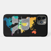 Rイニシャルパーソナライズされたシルバーモノグラムあなたの名前 Case-Mate iPhoneケース (裏面(横))