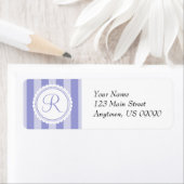 Rキャンディストリッパーモノグラム住所 シール（紫） ラベル (インサイチュ)