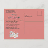 Rシルク&パール婚約Inv招待状はがき インビテーションポストカード (裏面)