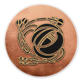 Rマッキントッシュスタイルドア/ドローノブ セラミックノブ (正面)