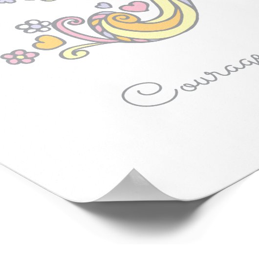 Rモノグラムアートライリー女の子の名前&意味ポスター ポスター (角)