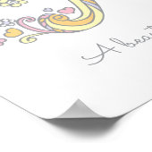 Rモノグラムアートロザリンの女の子の名前意味ポスター ポスター (角)