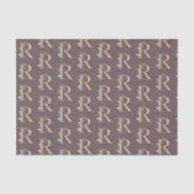 Rモノグラムフローララッピング紙