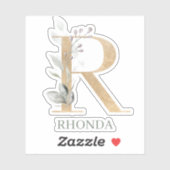 Rモノグラムフローラ パーソナライズされた シール (シート)