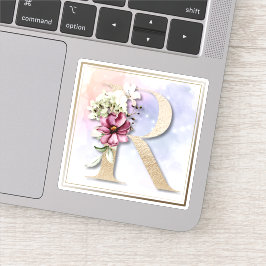 Rモノグラムブルゴーニュフローラシール シール