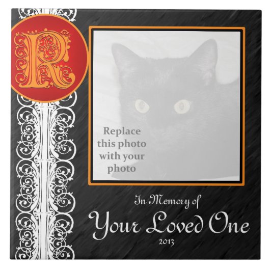 Rモノグラム"あなたの愛する人のメモリ内"タイル タイル (正面)