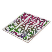 Rモノグラム「ベスク庭園」陶磁器タイル タイル (側面)