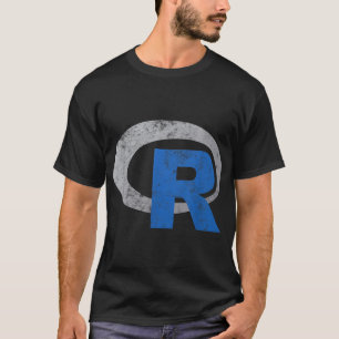 Rロゴプログラミングヴィンテージデータサイエンス統計 Tシャツ