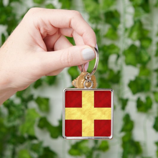 Rロミオの水彩画の航海のな信号の海上旗 キーホルダー (手)