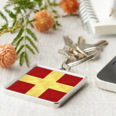 Rロミオの水彩画の航海のな信号の海上旗 キーホルダー (側面)