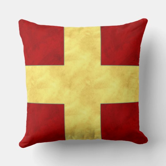 Rロメオ水の色の信号航海の海上の旗 クッション (裏面)