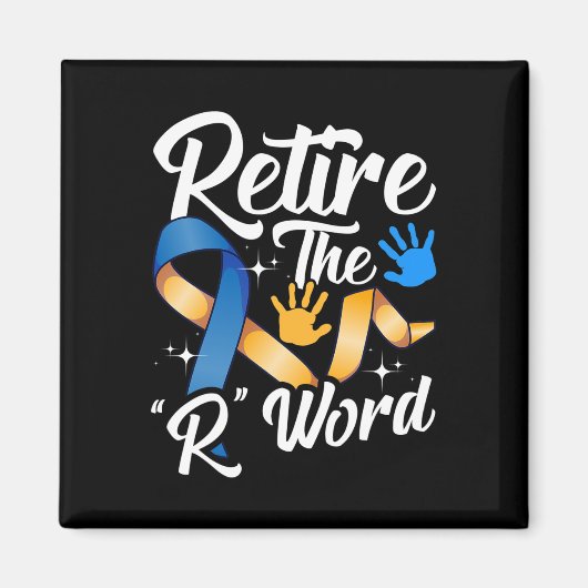 Rワードダウン症候群の終了認識度スペシャルEdu マグネット (正面)