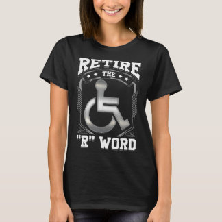 Rワード車いす身体障害者戦争を終わらせる Tシャツ
