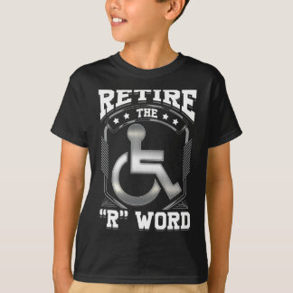 Rワード車いす身体障害者戦争を終わらせる Tシャツ