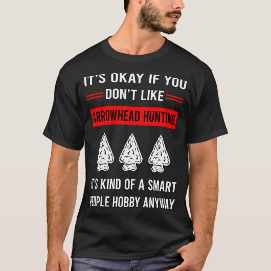 R人矢印頭が切れる狩り矢印 Tシャツ (正面)