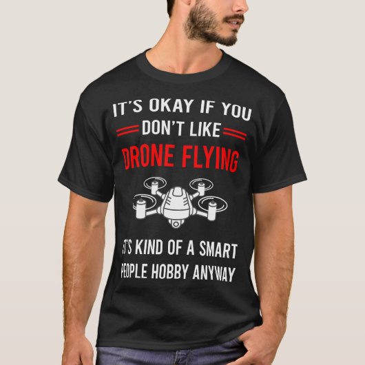 R人頭が切れるドローン飛んでいるドローン Tシャツ (正面)