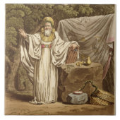 R刻まれる彼の司法習慣のアーチのドルイド教司祭 タイル (正面)