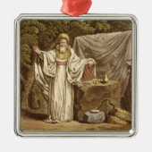 R刻まれる彼の司法習慣のアーチのドルイド教司祭 メタルオーナメント (正面)