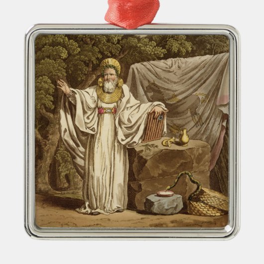 R刻まれる彼の司法習慣のアーチのドルイド教司祭 メタルオーナメント (正面)