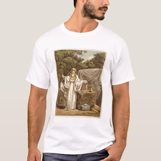 R刻まれる彼の司法習慣のアーチのドルイド教司祭 Tシャツ (正面)