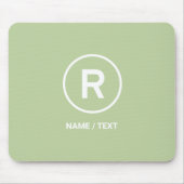 R生食ダイエットロゴブランディング パーソナライズされた マウスパッド (正面)