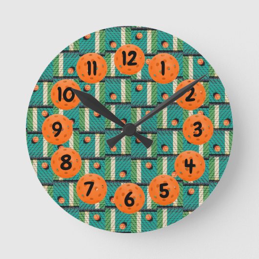 R遊上のストリートライ来トを通す ラウンド壁時計 (正面)