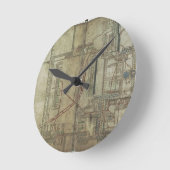 R171 f.285カンタベリー大聖堂とthの計画 ラウンド壁時計 (傾斜)