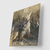 R18コヨーテレイイング スクエア壁時計 (傾斜)