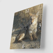 R19コヨーテ敷設 スクエア壁時計 (傾斜)