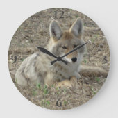 R22コヨーテレイイング ラージ壁時計 (正面)
