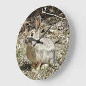 R24コットンテールウサギ ラージ壁時計 (傾斜)