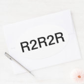 R2R2Rのステッカー 楕円形シール (封筒)