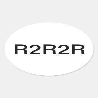 R2R2Rのステッカー 楕円形シール