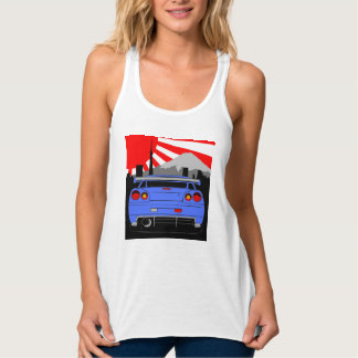 R34と日の出 タンクトップ