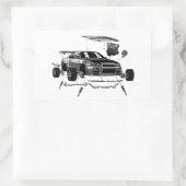 R34スカイラインアセンブリ 長方形シール (バッグ)
