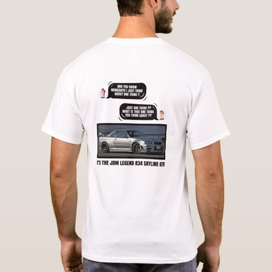 R34スカイラインGTR Tシャツ (裏面)