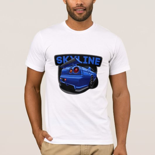 R34スカイラインGTR Tシャツ (正面)