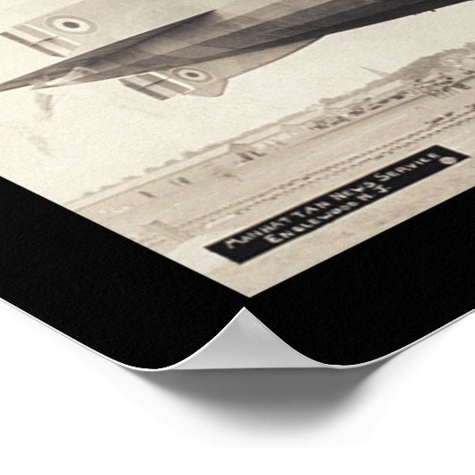 R34 Dirigible Blimp Photo 1910 ポスター (角)