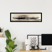 R34 Dirigible Blimp Photo 1910 ポスター (ホームオフィス)