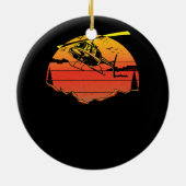 R44ヘリコプターパイロット航空日没山空 セラミックオーナメント (裏面)