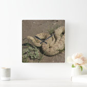 R6プレーリーラトルズナケ スクエア壁時計 (ホーム)