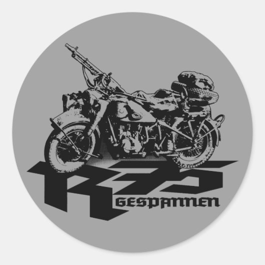 R75クラシックラウンドステッカー ラウンドシール (正面)