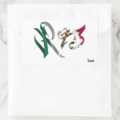 R93 Vivaララザステッカー 長方形シール (バッグ)