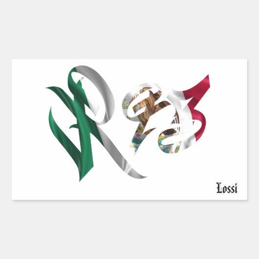 R93 Vivaララザステッカー 長方形シール (正面)