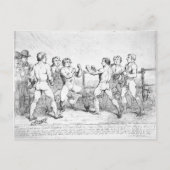 R・ハンフリーズとD・メンドーサの有名な試合 ポストカード (正面)